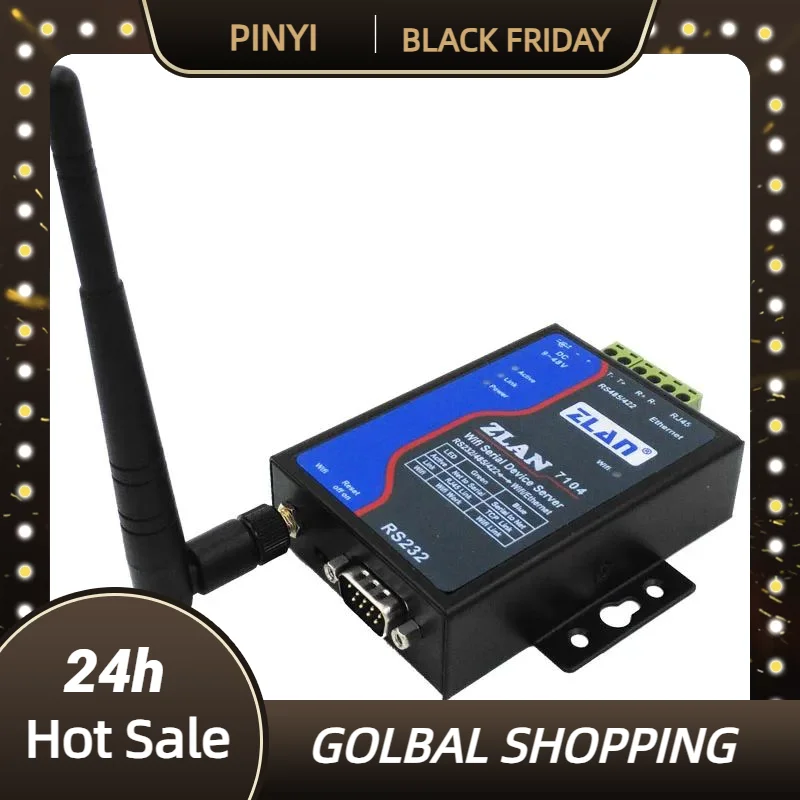 

Оригинальный модуль последовательного порта Wi-Fi RS232 RS485 RS422 RJ45 Ethernet-конвертер ZLAN7144 Modbus rtu tcp шлюз беспроводной