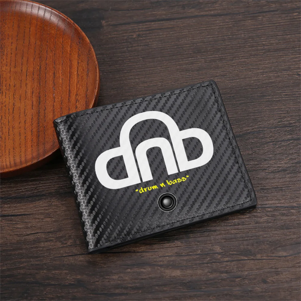 DNB logo.  Music speaker bass sounds Men's Wallets Simple Business Modern Stylish Printing Design Gifts For Father Boyfriend Chr