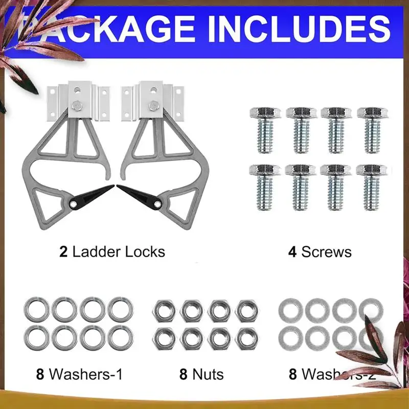 AB59-2 PCS Extension Ladder Locks As Shown Aluminum Alloy Compatible With For Werner,Suitable For 28-11 Rung Lock Kit