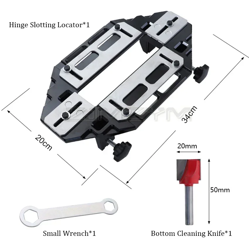 Localizzatore di scanalature per cerniere per la lavorazione del legno Cerniera per porta Apri foro Serratura per installazione Cerniera per mobili in legno Guida per trapano Strumenti di perforazione