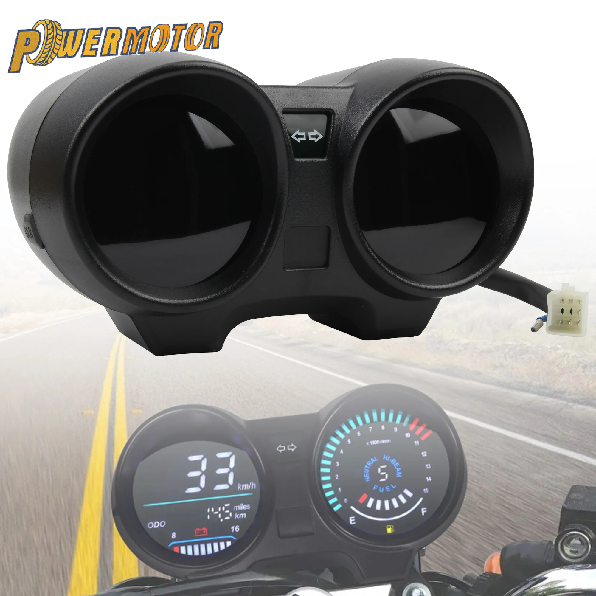 オートバイタコメーターオドメーターパネルデジタルメーター（titan-150、ホンダcg150、fan150用）スピードメーターrpmメーターledデジタルダッシュボード