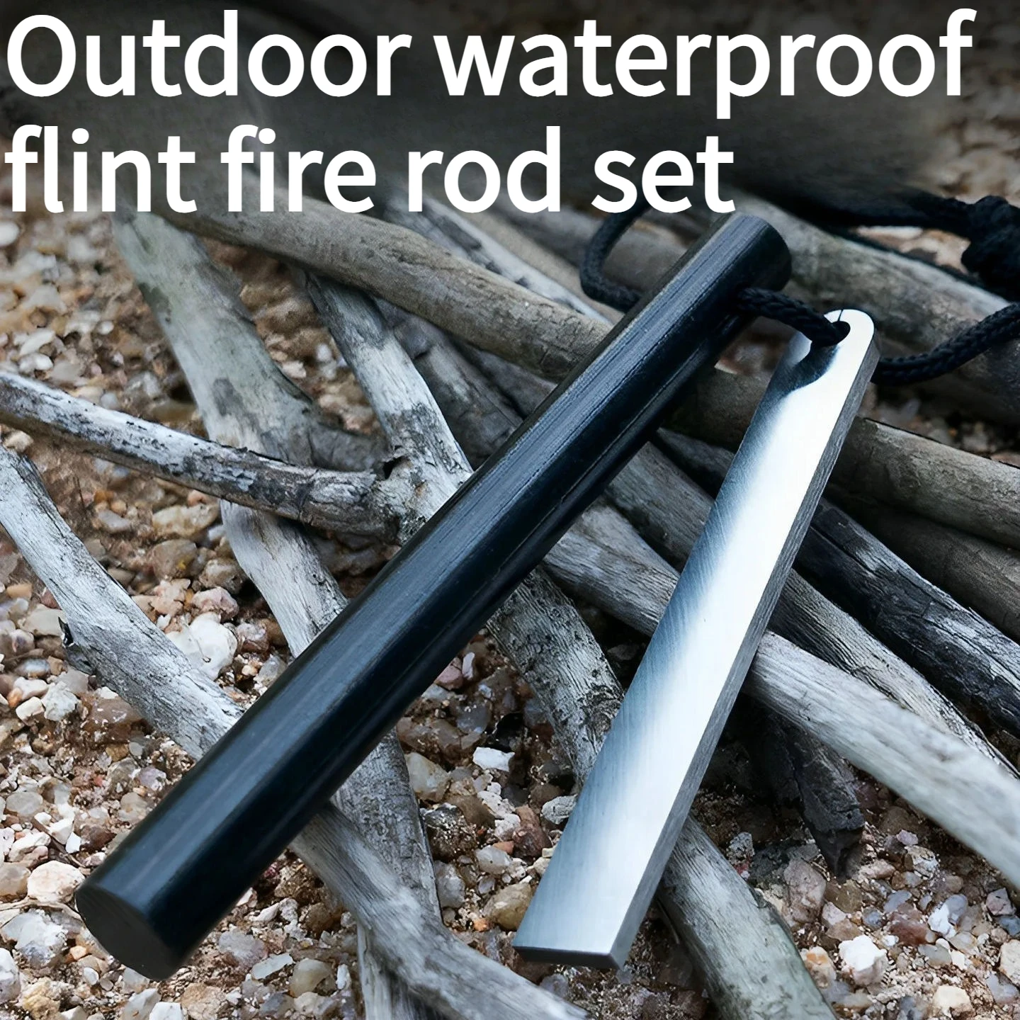 

1PC\2PCS NEW Outdoor Waterproof Flint Fire Rod Set with Storage Bag Wilderness Fire and Survival Tool Set