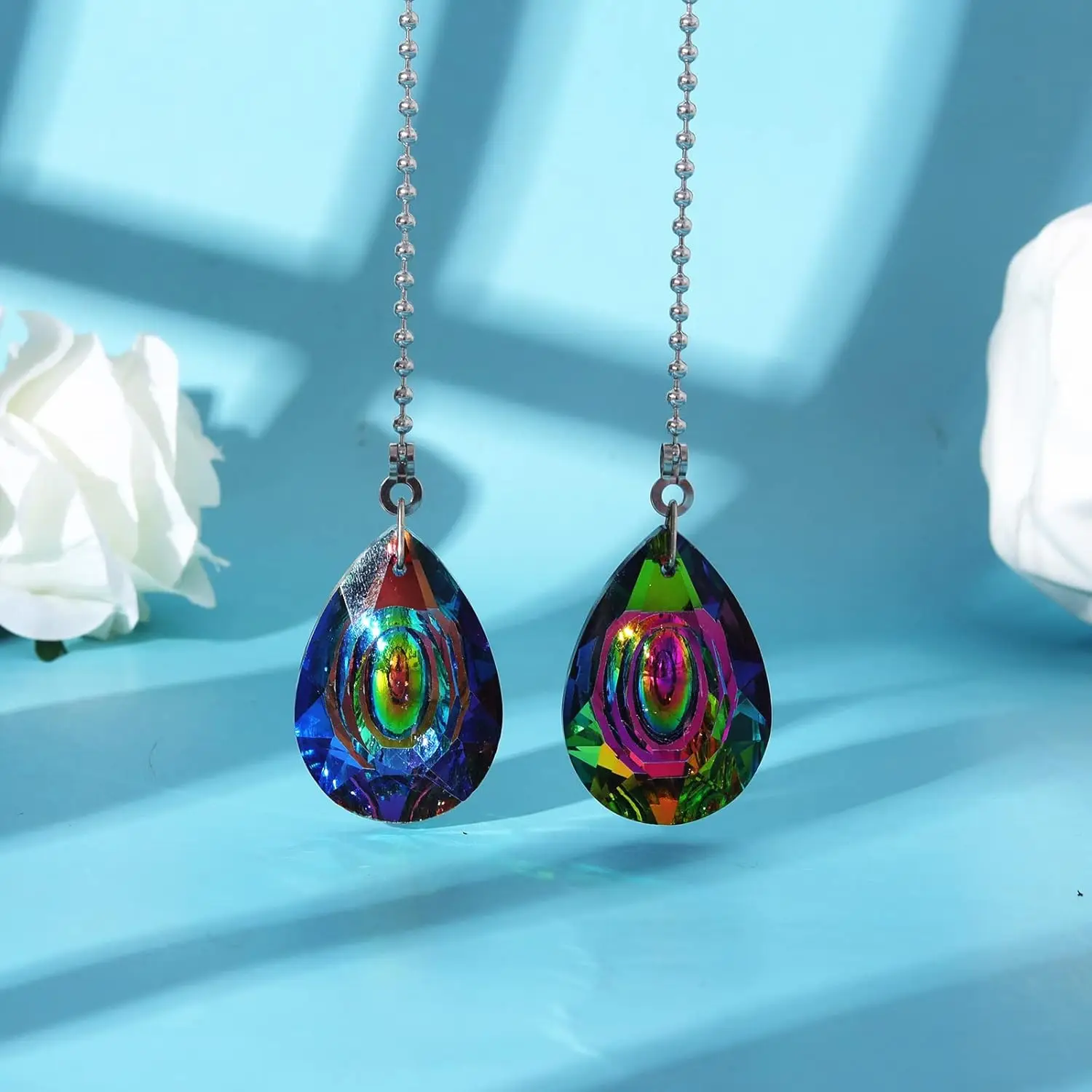 Prolunghe per catena per ventilatore da soffitto, 2 pezzi, per ventilatori da soffitto e connettori per luci a sospensione