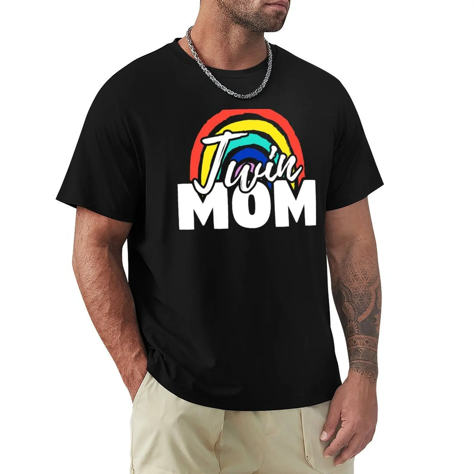 

Twin Mom T-Shirt funny meme t-shirts new edition slim fit t shirts for men