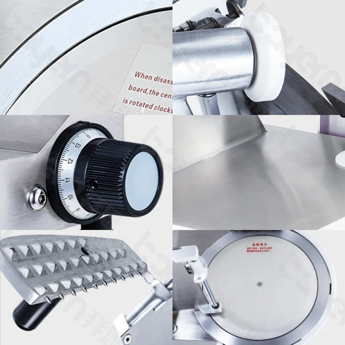 공장 데스크탑 반자동 전기 냉동 고기 슬라이서, 햄 고기 치즈 슬라이싱 절단기, 8 인치, 10 인치, 12 인치