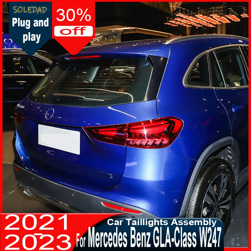 

Задние фонари для Mercedes-Benz GLA W247 2020-2023: Комплект для модернизации, новый стиль, светодиодные, с функцией мигания, аксессуары