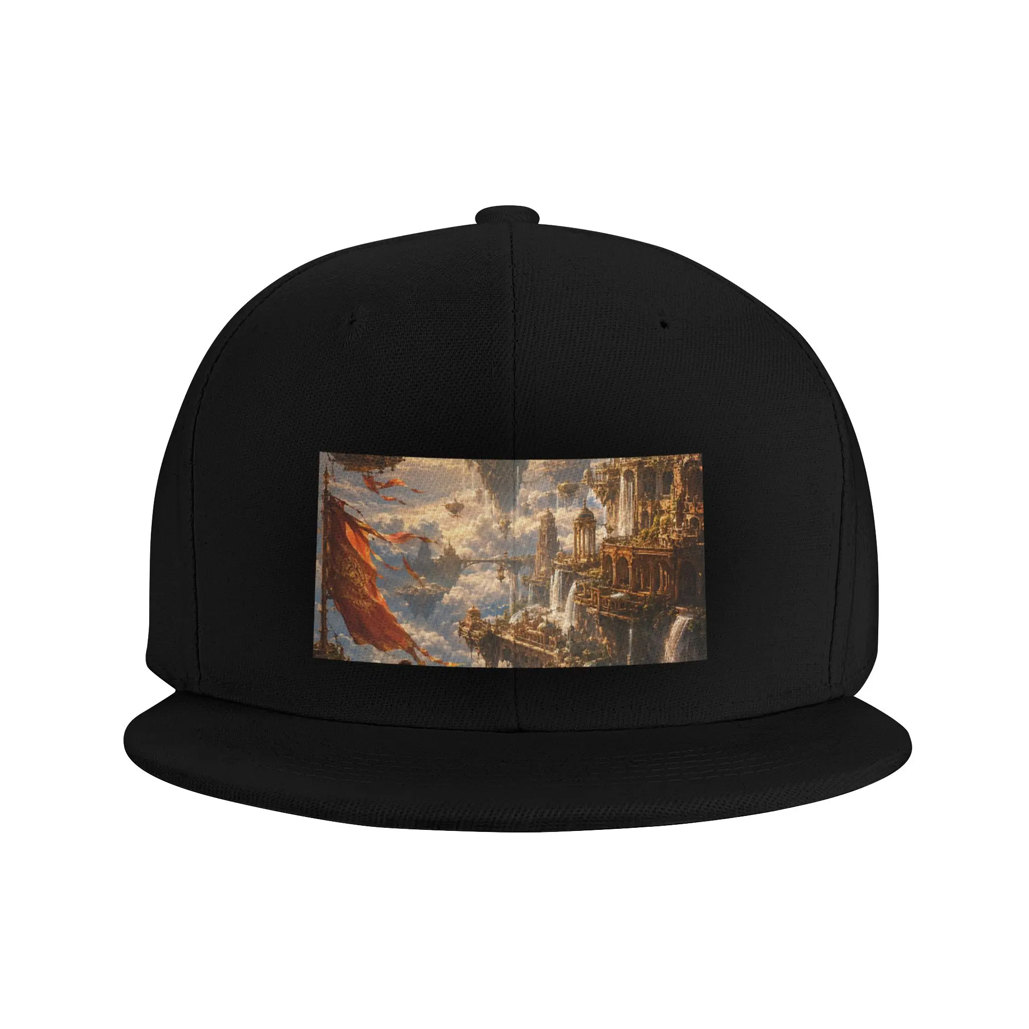 Fashion Cloud Kingdom Traffic Was Terrible   Golden Fantasy City Flat Brim Sun Hat  Japanese Minimalist Caps For Women