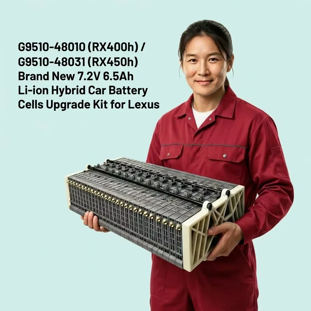 G9510-48010 (RX400h) / G9510-48031 (RX450h) Brand New 7.2V 6.5Ah Li-ion Hybrid Car Battery Cells Upgrade Kit for Lexus