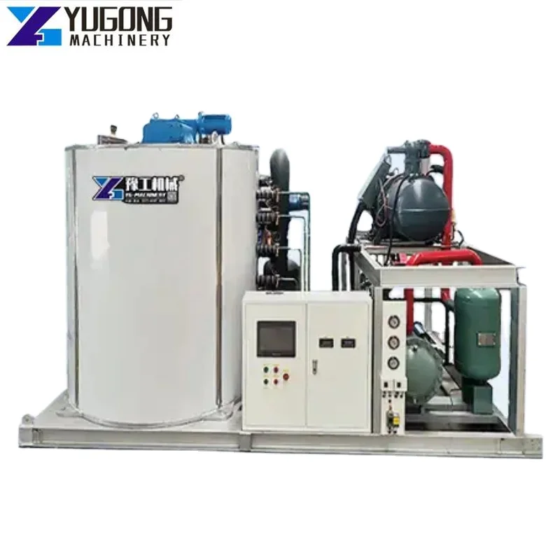 2t Sea Water 316 Stainless Steel Flake Ice Machine Water Cooled Ice Flakes Machine 30 Tons Ice Block Making Machine