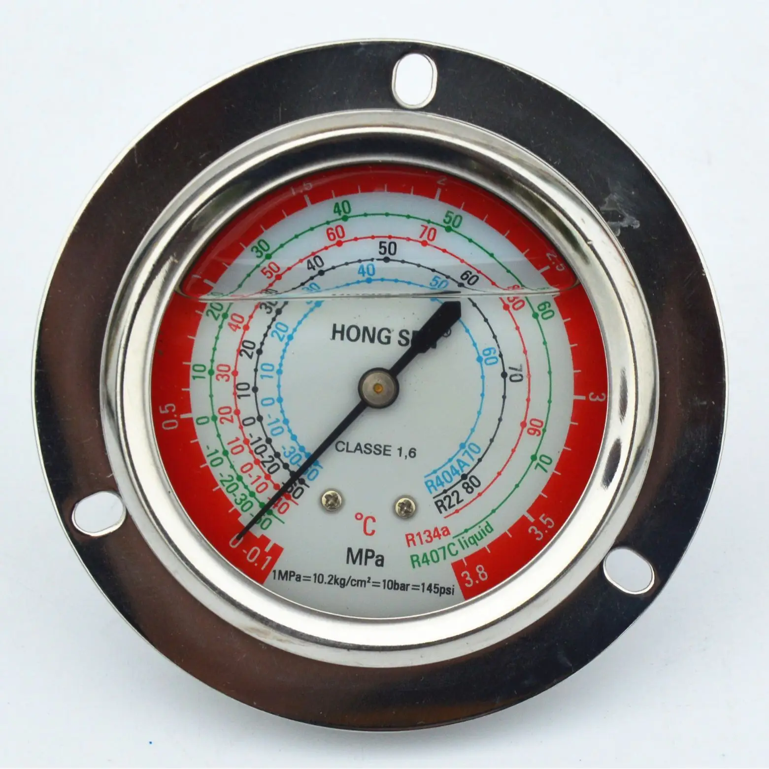 Conditioning Cold Storage Refrigerating Machine Thread Low Pressure Snow Species Shock-Resistant Axial Pressure Gauge