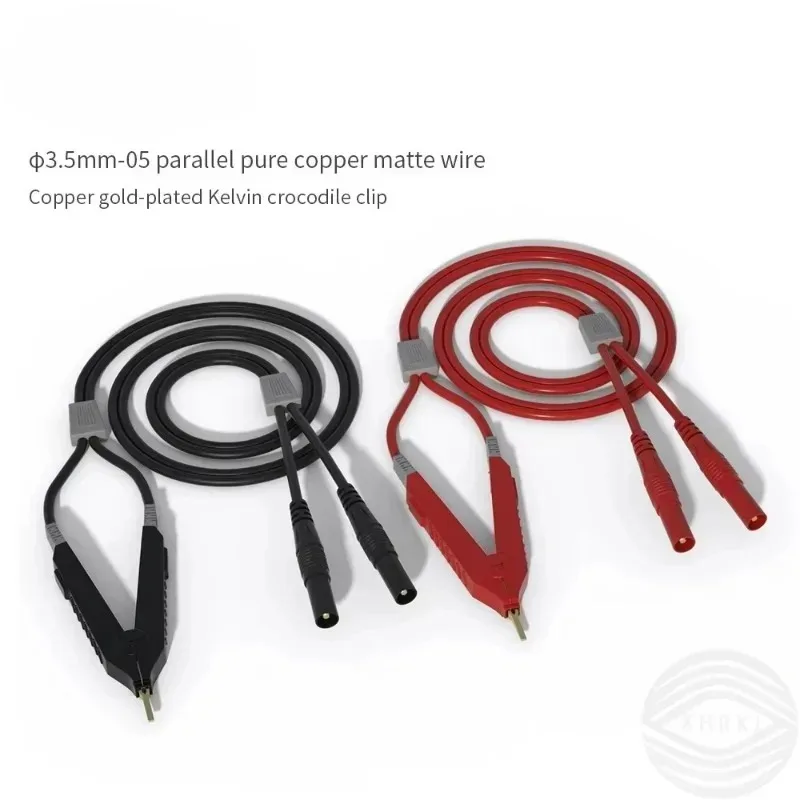 

Новинка для 1 комплекта, 1 м, безопасная заглушка-банан, зажим Кельвина, покрытие Orichalum, зонды Кельвина, тест Кельвина, Lcr, нижнее сопротивление свинца