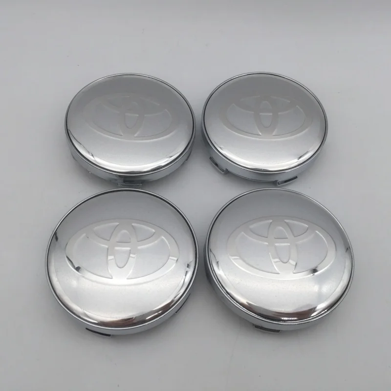 4pcs 56mm 60mm 65mm 68mm For TOYOTA Car emblem Wheel hub Center Cap Badge covers sticker Decals Styling Auto accessories