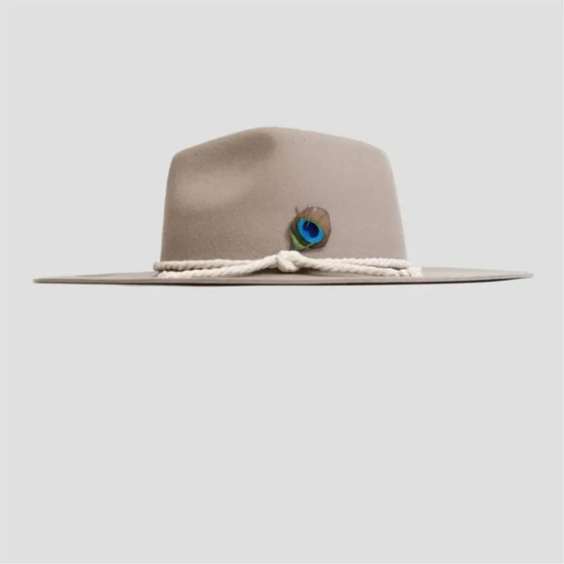 Felt top hats peacock men's and women's