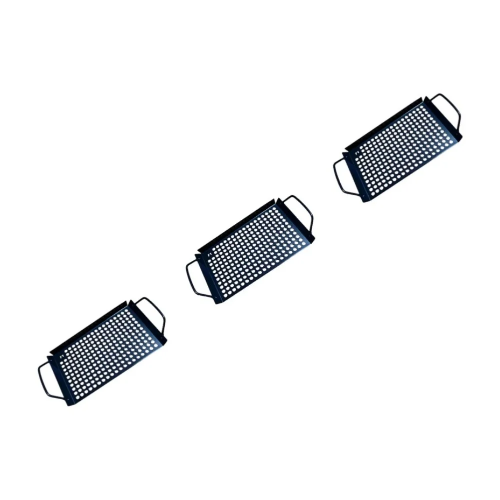 Outdoor Cooking Tray BBQ Grill Pan Drainage Holes Design Even Heat Distribution Fat Drainage System For Summer Barbecue