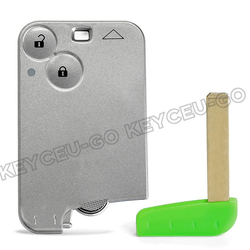 KEYECU 433MHz ID46 (PCF7926) Chip PCF7947 2 Button Smart Card Remote Key Fob for Renault Laguna Espace Vel-Satis 2001-2006