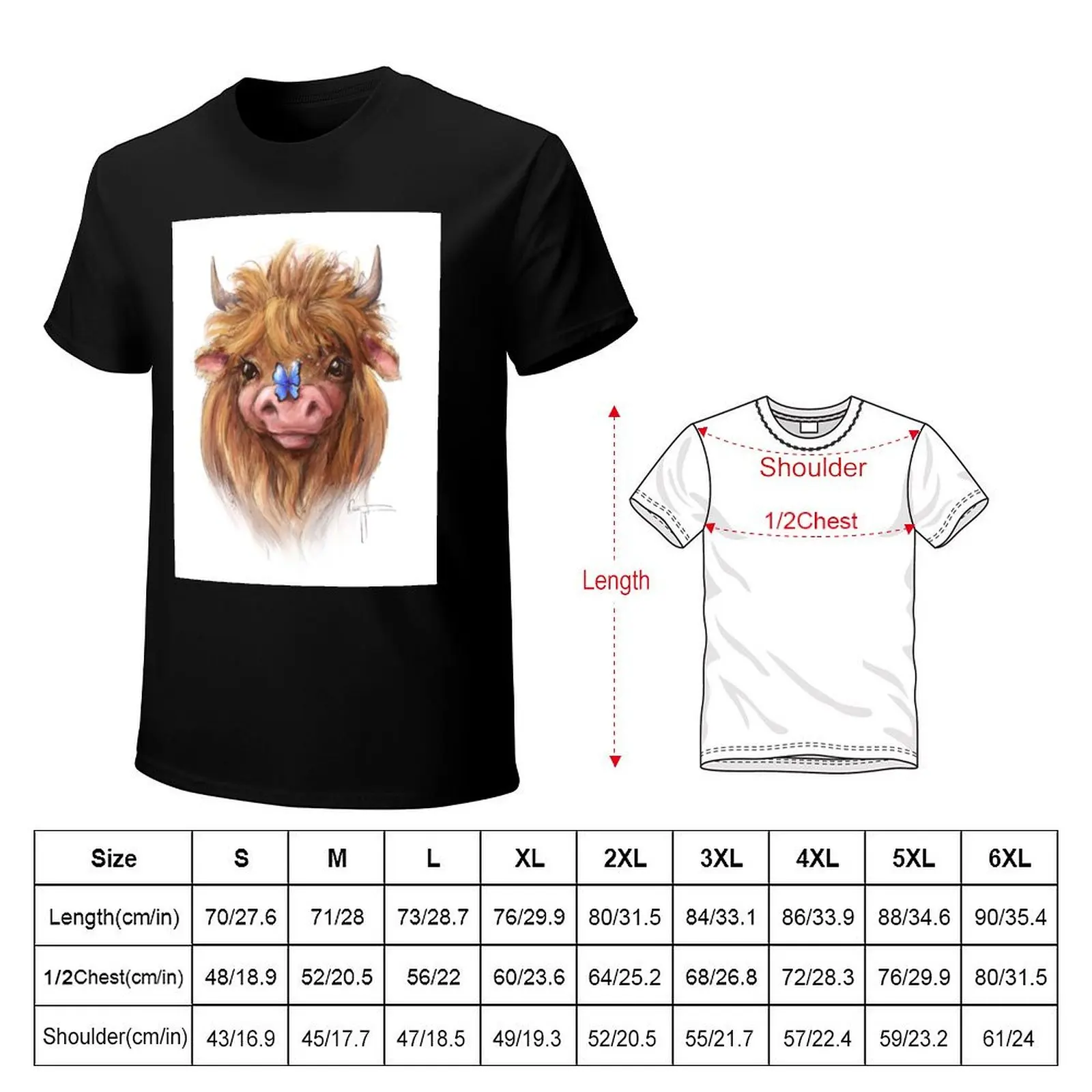 Highland Rendezmoo Cow Animal Art Sheep Incognito by Conni Togel T-Shirt customs design your own boys whites graphic shirts men