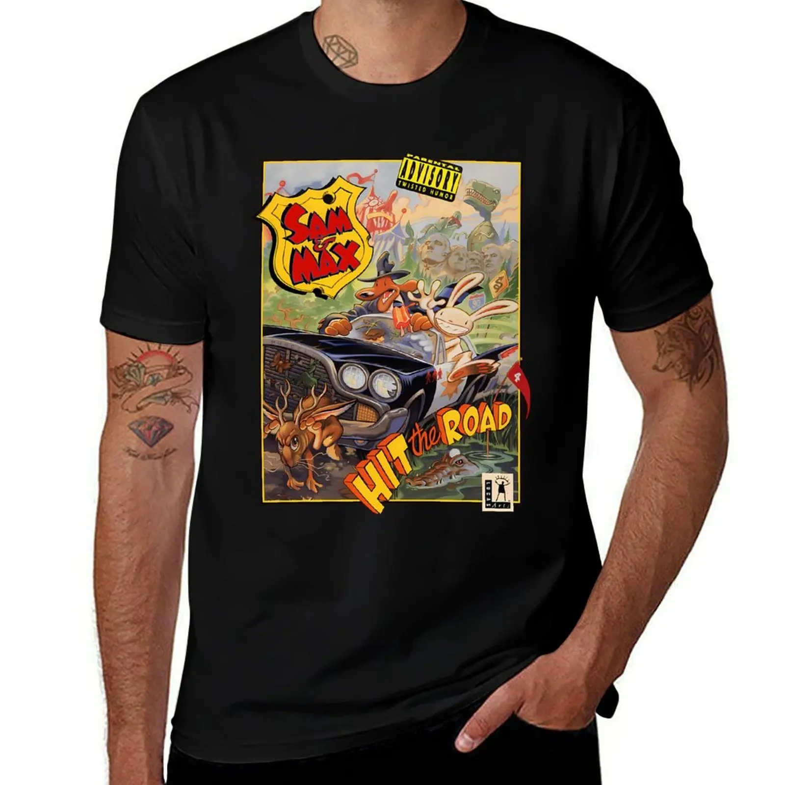 

Футболка Sam And Max: Hit The Road, черная хлопковая футболка, простая мужская футболка, мужская роскошная футболка