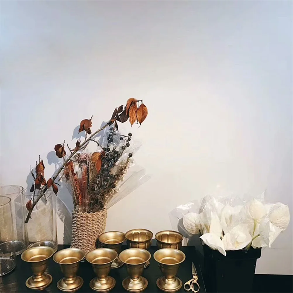 

Metal Flower Retro Flowerpot Pot Iron Succulent Planter For Home Office Decor Wedding Vintage Storage Container