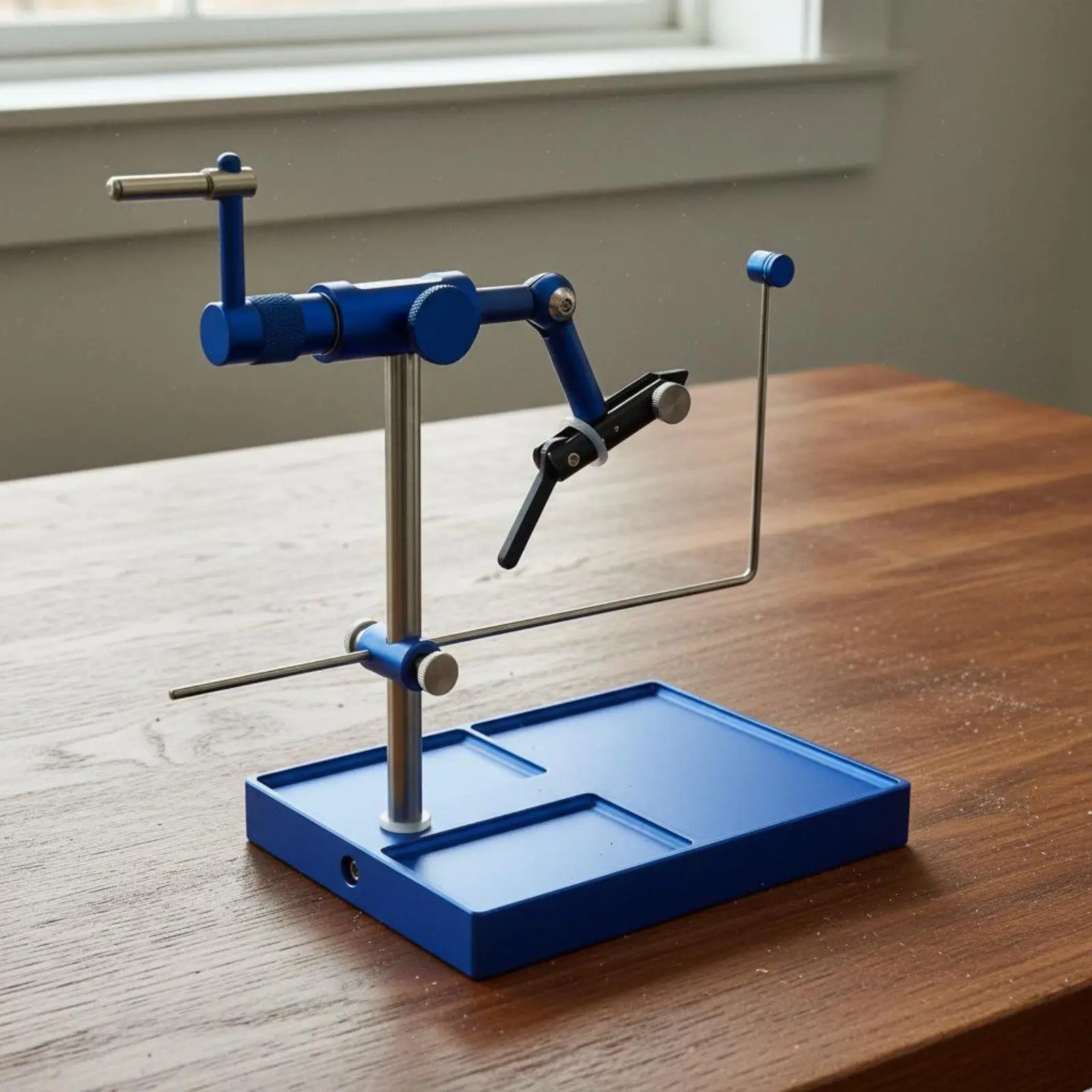 Fishing Hook Clamp Tabletop Rotary Fly Vise Adjustable Hobby Tool for Fly Tying and Craft Projects