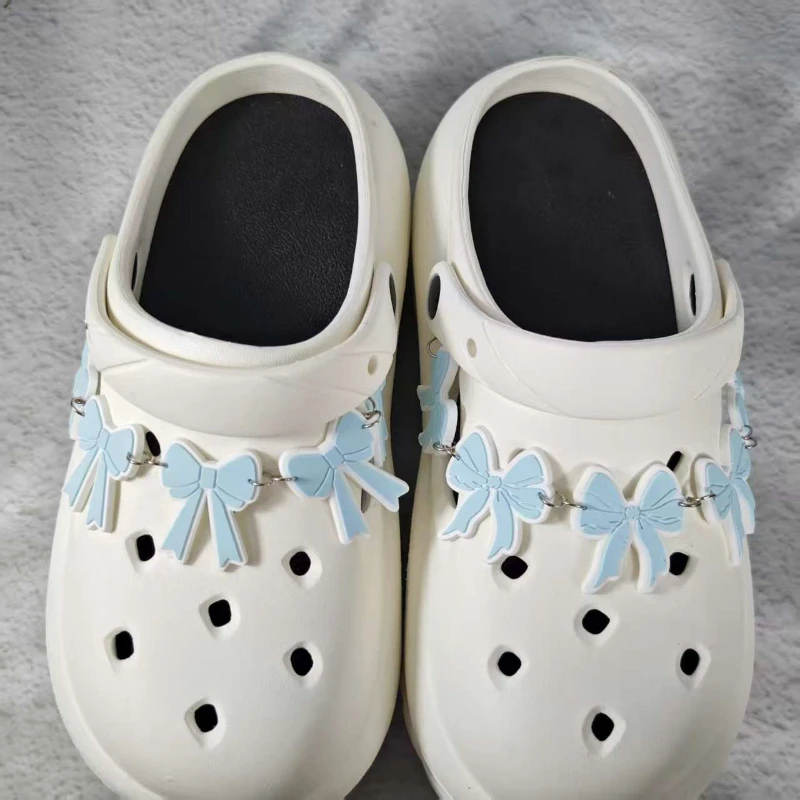 New Funny Butterfly Chain Shoe Flowers For Clogs Detachable Accessories Compatible With All Clogs Fashion Accessory Xmas Gifts