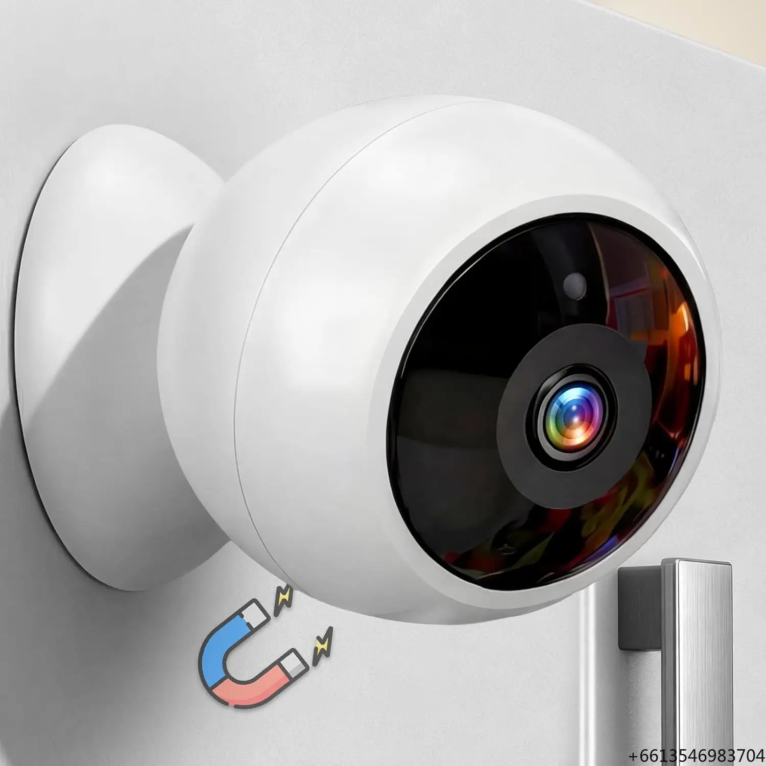 

Wireless Magnetic Security Cameras, Install-Free 2K WiFi with AI Motion Detection for Home Security System