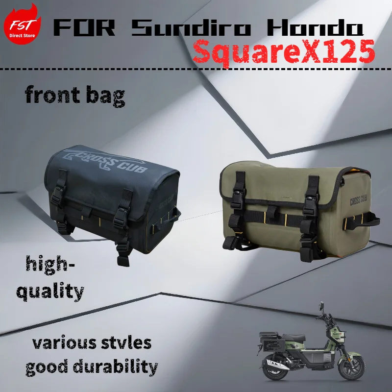

For Sundiro Honda Square X125 modified hard-shell waterproof front bumper bag, 8L large capacity.