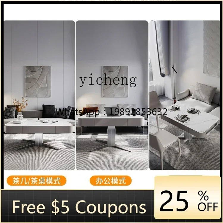 

ZZ dining table dual-purpose multi-functional small apartment living room household two-in-one table light luxury electric