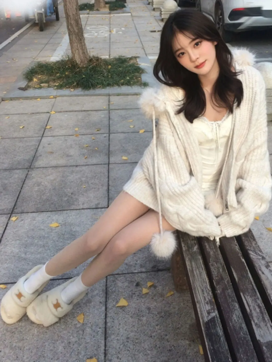 

Ретро-свитер с капюшоном свободного кроя, модный женский трикотажный топ с длинными рукавами, удобная мягкая зимняя верхняя одежда