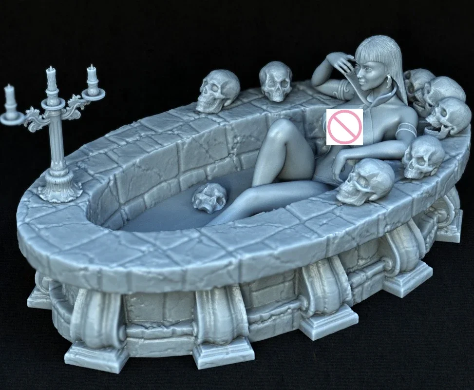 1/24 75mm Scale Resin Figure Assembled Model Kit Fantasy Hobby Miniature Vampire Diorama Unassembled and Unpainted Free Shipping