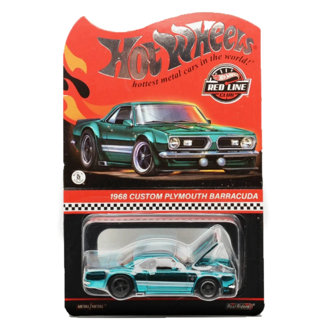 Hot Wheels Cars RLC 1968 CUSTOM PLYMOUTH BARRACUDA 1/64 Metal Die-cast Model Collection Toy Vehicles