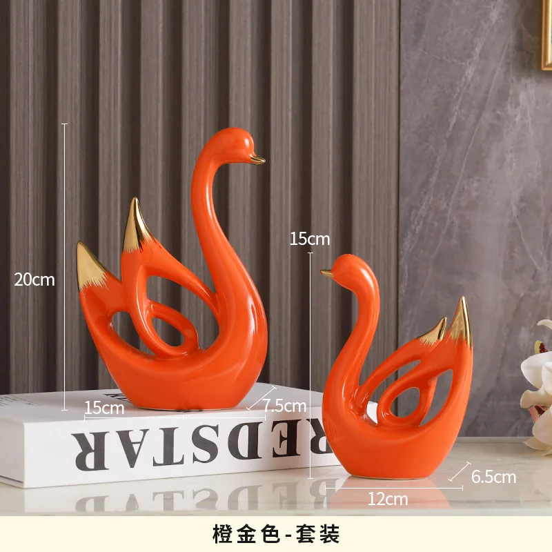 Modern Light Luxury Creative Swan Decoration Office Home, Living Room Decoration Crafts Gift Decoration Decoration