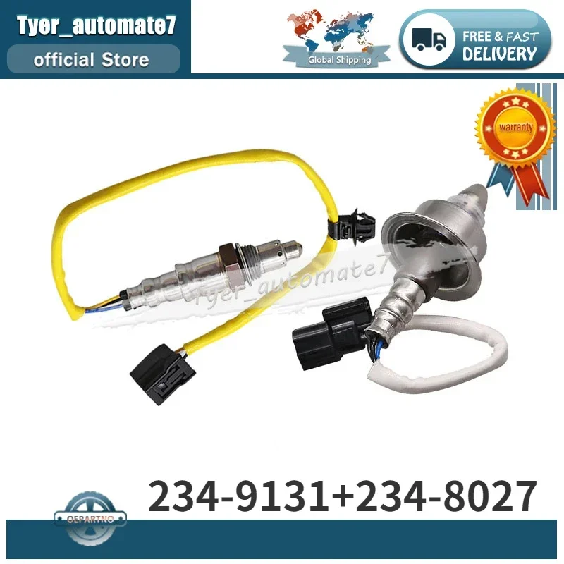 2Pcs Upstream & Downstream Lambda O2 Oxygen Sensor 234-9131 234-8027 36531-5A2-A01 36532-5AA-A51 For 2018-2019 HONDA CRV 2.4L