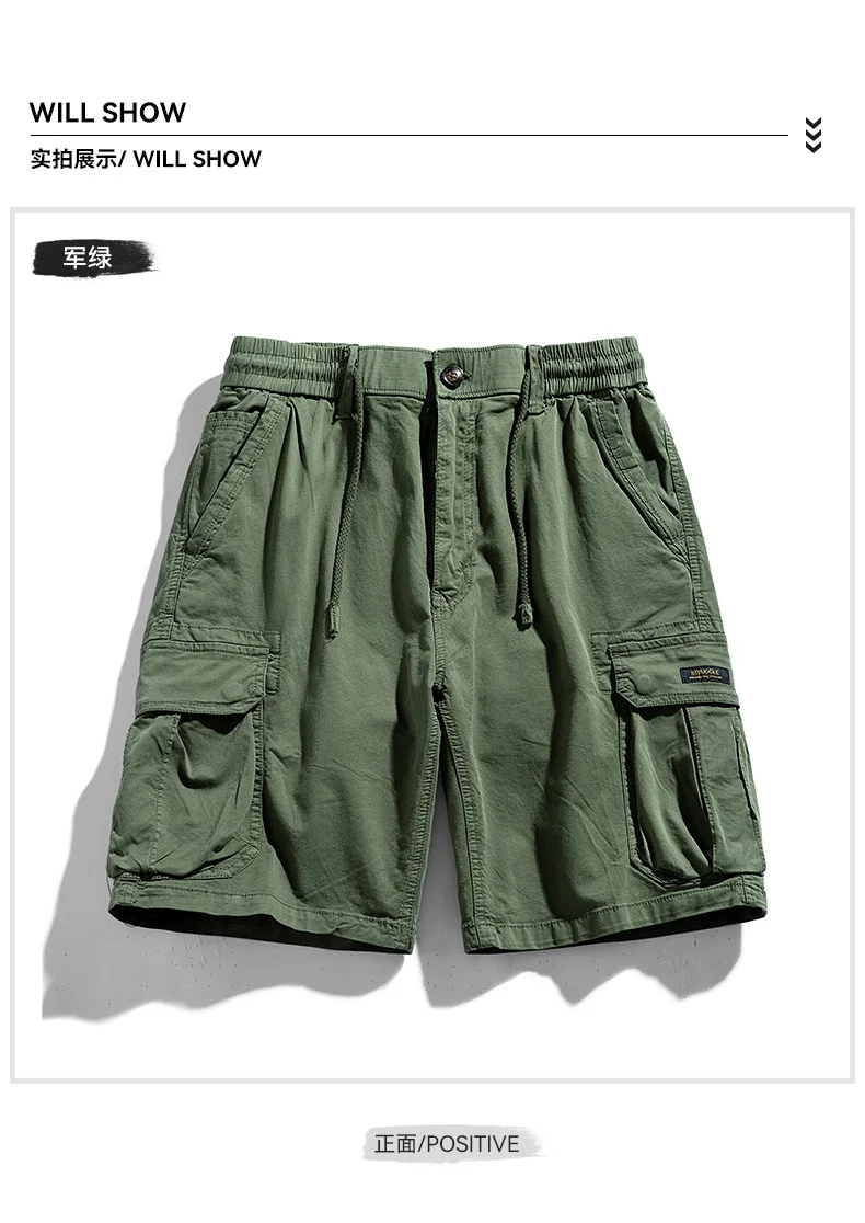 カーゴショーツ軽量夏メンズコットンマルチポケットアメリカンレ - Cargo Jogger Pants のレビューと価格