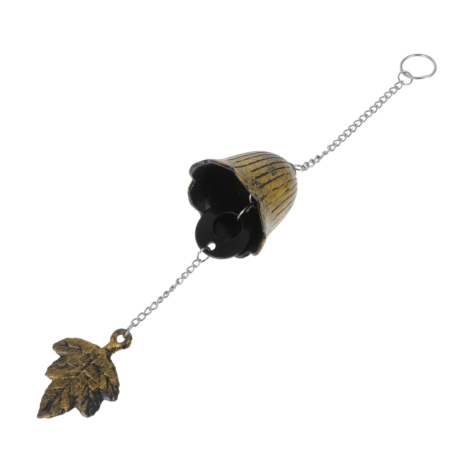

1pc Retro Iron Wind Chime Maple Leaf Hanging Bell For Balcony Yard Temple Lucky Gift Simple Archaic Wind Bell Crisp