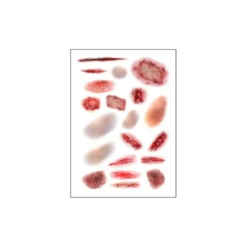 4Sheets Waterproof Halloween Temporary Tattoos Realistic Lasting Wound Bruising Tattoo Decals Simulated Scar Portable