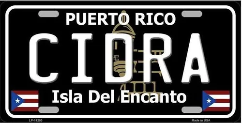 Cidra Puerto Rico Black License Plate / Sign / Plaque Aluminum