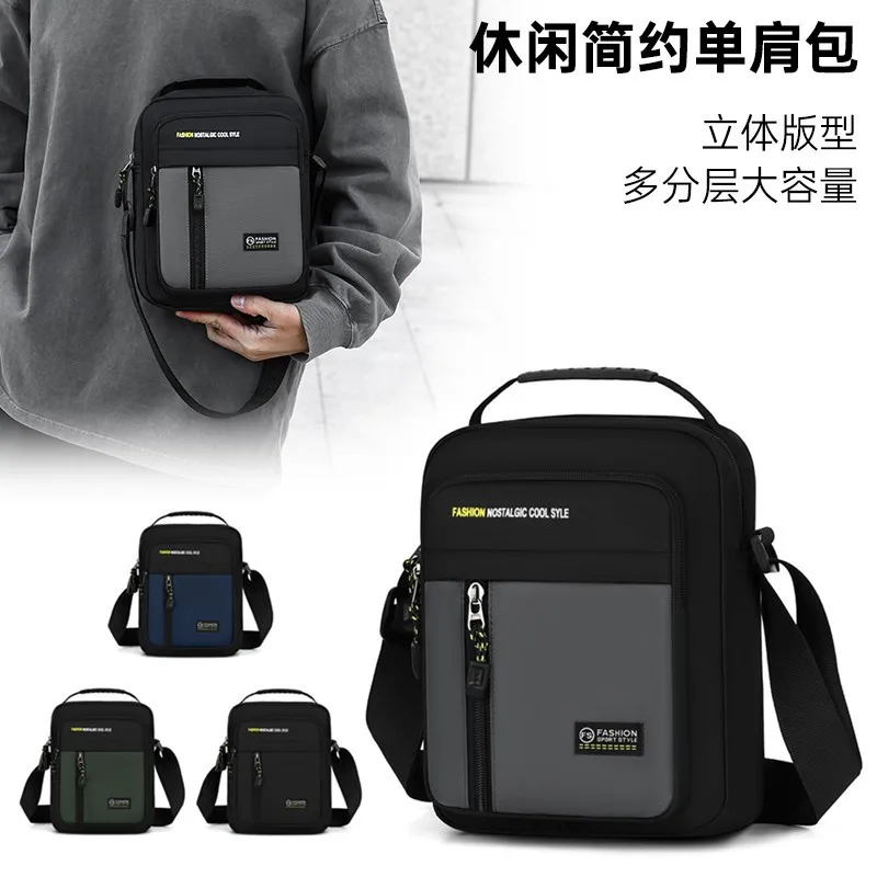 

Мужская прочная сумка на одно плечо из ткани Оксфорд, сумка через плечо для хранения мобильного телефона