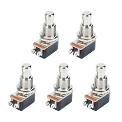 5pcs Metal Electric Guitar Effects Pedal Buttons 2 Pin Stomp Foot Push Button