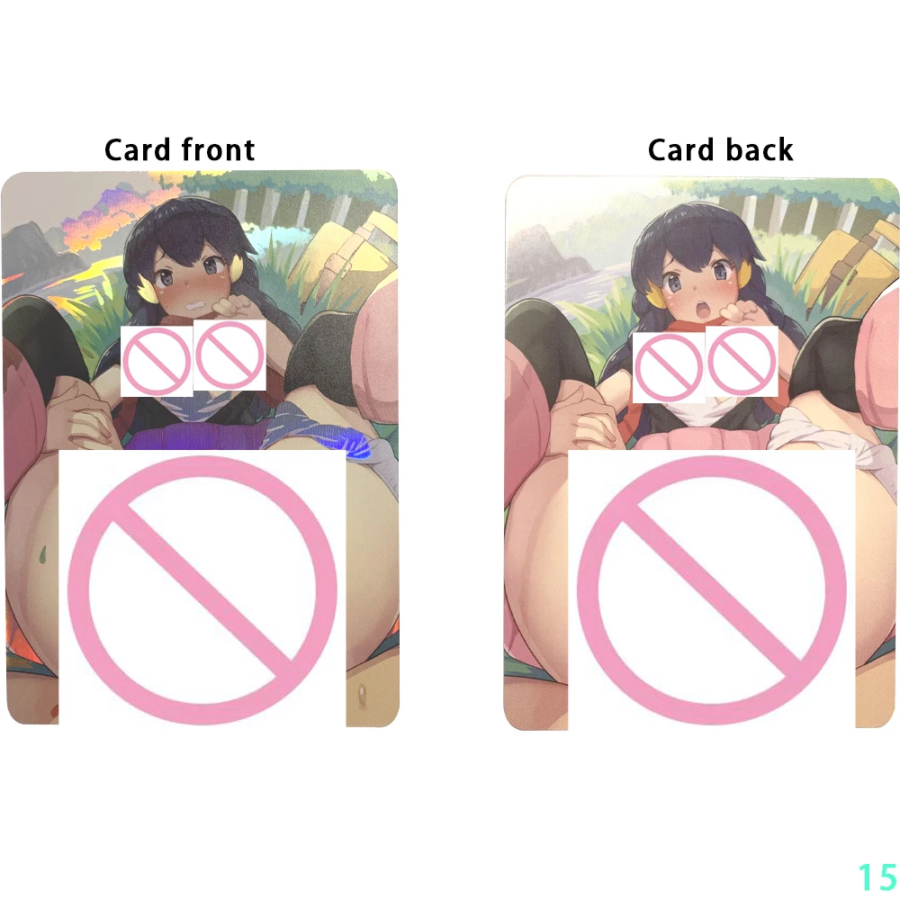 Cartão de coleção Sexy Anime Nude, Lillie Cynthia, Big Chested Big Butt, Cartão de Menina Nua Beleza, Refrativa Cor Flash Presentes, 63*88mm