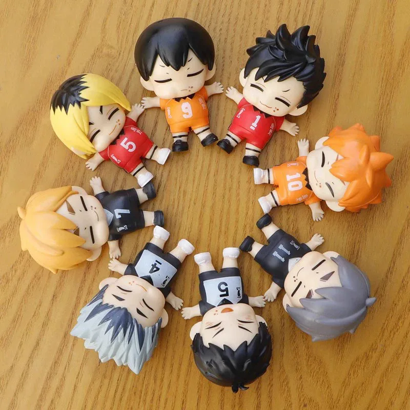 

8pcs A Set Haikyuu!! Be Full Series Anime Figure Cute Shoyo Kenma Figurine Kawaii Bokuto Tsukishima Pvc Model Toys For Gift