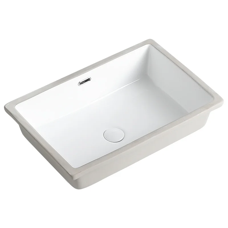 LMM24-inch integrated ceramic under-counter basin with installation accessories Embedded washbasin