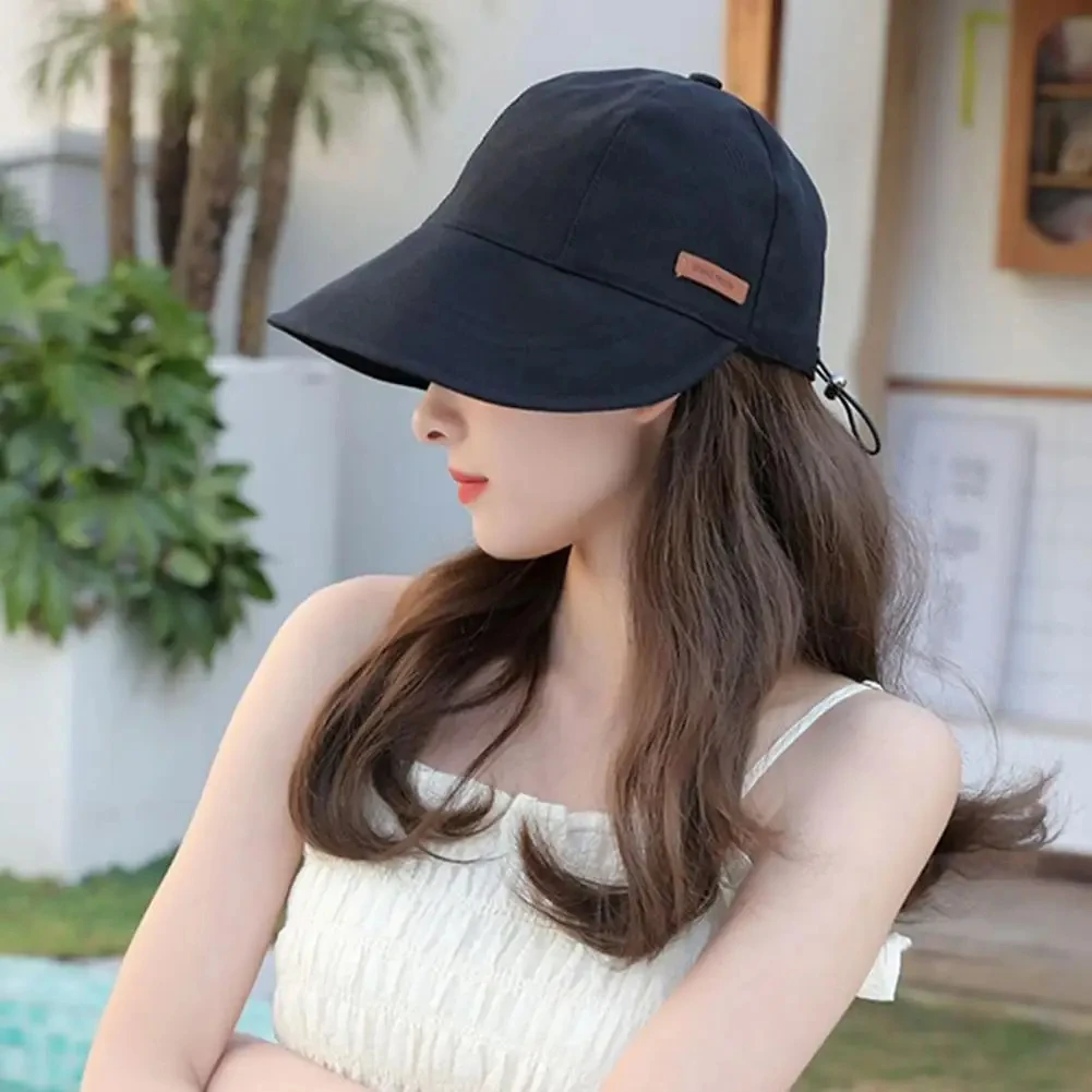 Sombrero de ala ancha plegable para hombre y mujer, gorra de pescador con cordón ajustable, de secado rápido, para playa y verano, novedad de 2024