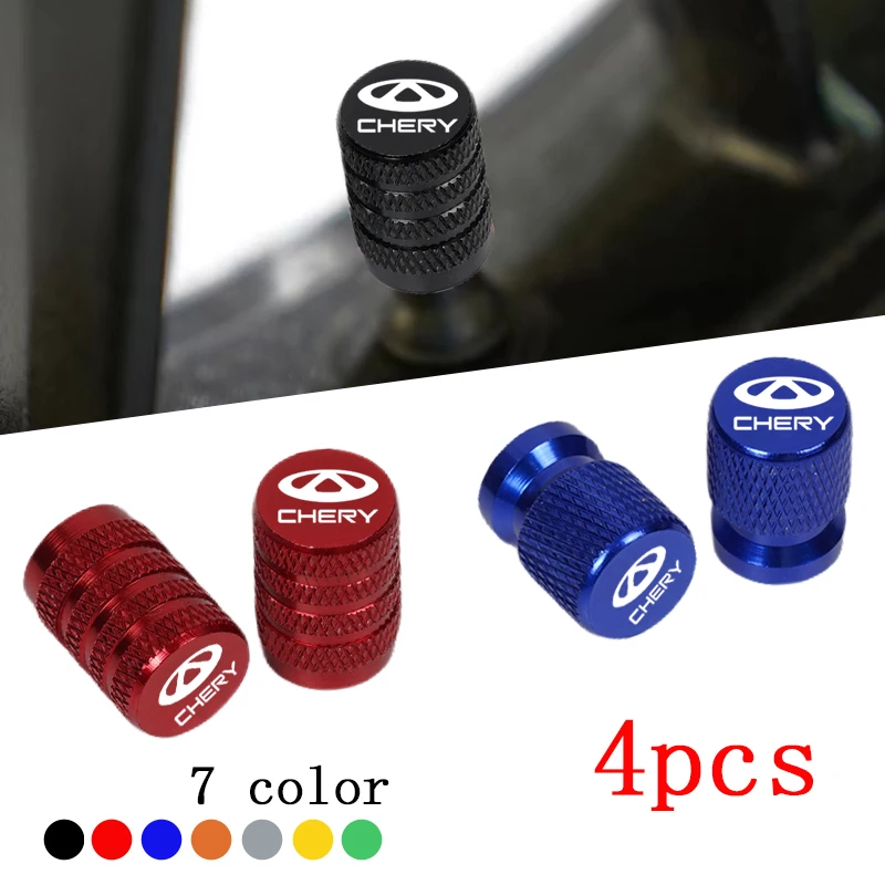 

4PCS Car Wheel Tire Parts Valve Stem Caps Cover For Chery Tiggo 3 4 5 7 Pro 7Plus 8 Plus Arrizo 7 GX 5x EQ7 Fulwin 2 A3 A5 QQ