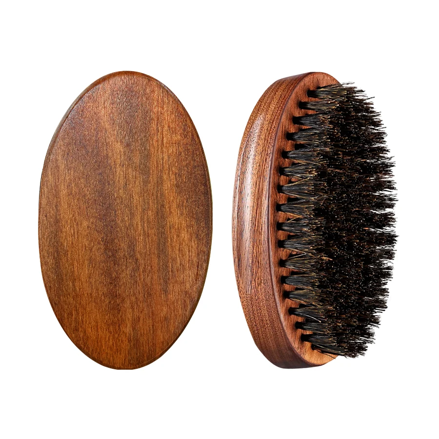 GOIPLE Men's Beard Brush Premium Wooden Grooming Styling Brush Daily Beard Smoothing & Detangling Tool Facial Hair Shaping Comb