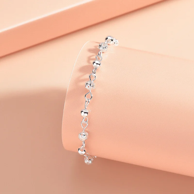 925 Sterling Silver Beautiful Bead Bracelets for Women Fashion Korean Hollow Pattern Ball Bracelet Luxury Original Jewelry Gifts