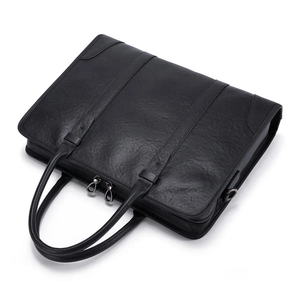 حقيبة ساعي أصلية جديدة حقيبة يد جلدية حقيبة أعمال طبقة علوية من جلد البقر للرجال حقيبة كمبيوتر محمول كروس بكتف واحد