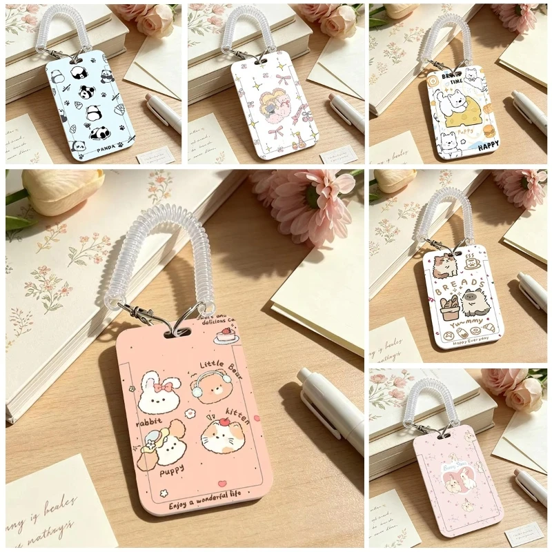 Card Protection Cover for Pendant Keychain Credential Badge Holder Student Bus/Meal Card Protection Case Kpop Photocard Holder