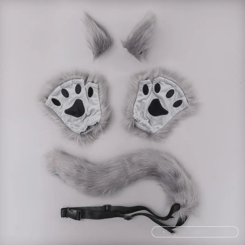 Accessoires d'Halloween avec Oreilles de Renard et Queue de Chien en Fourrure pour Femme, Ensemble de Cosplay, de Carnaval, de Dessin Animé, de Film, de ixen Plein Air