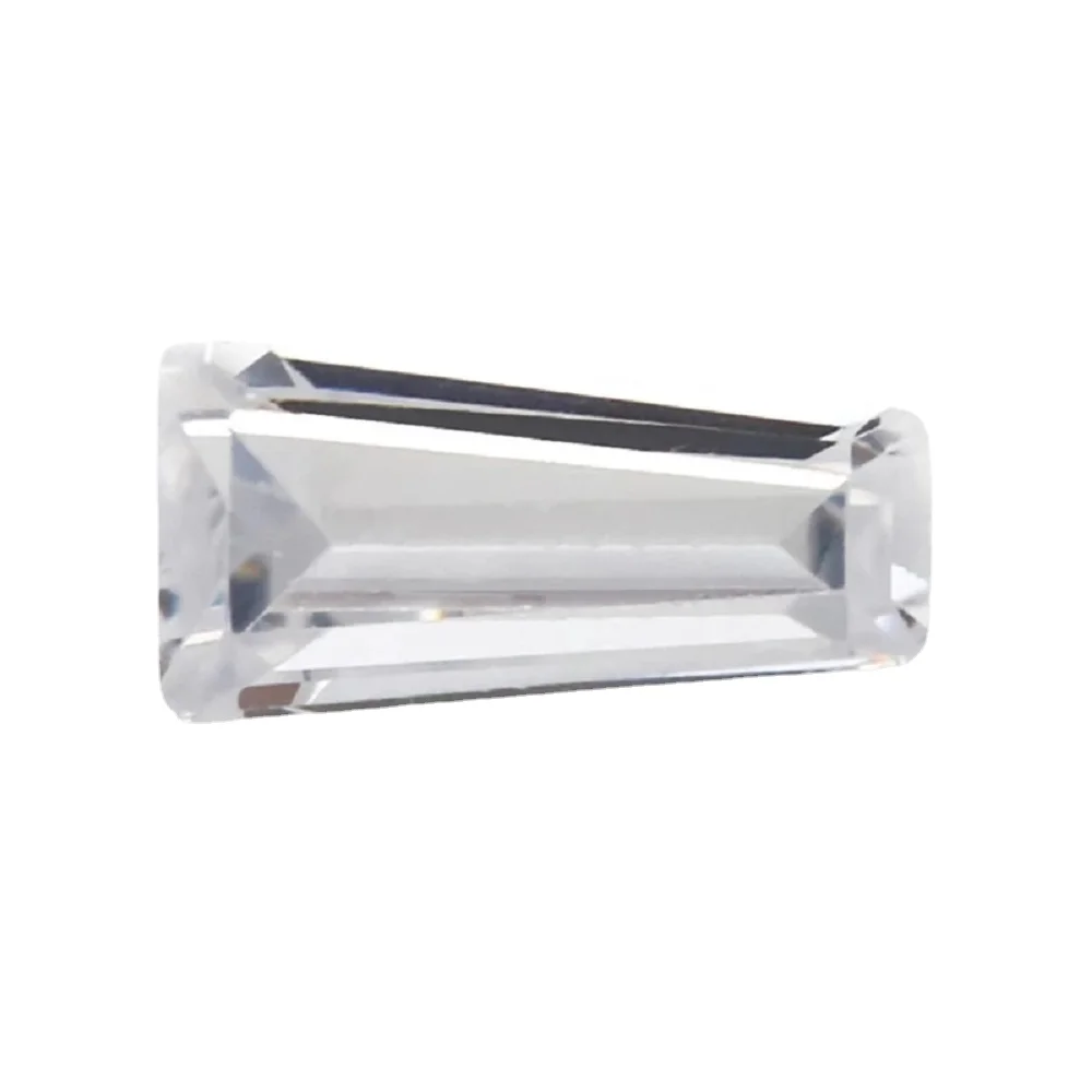 Size 2x1.5x1mm-6x3x2mm 5A Tapered Baguette White Cubic Zirconia Stone Loose CZ Stones Synthetic Gemstone For Jewelry Making