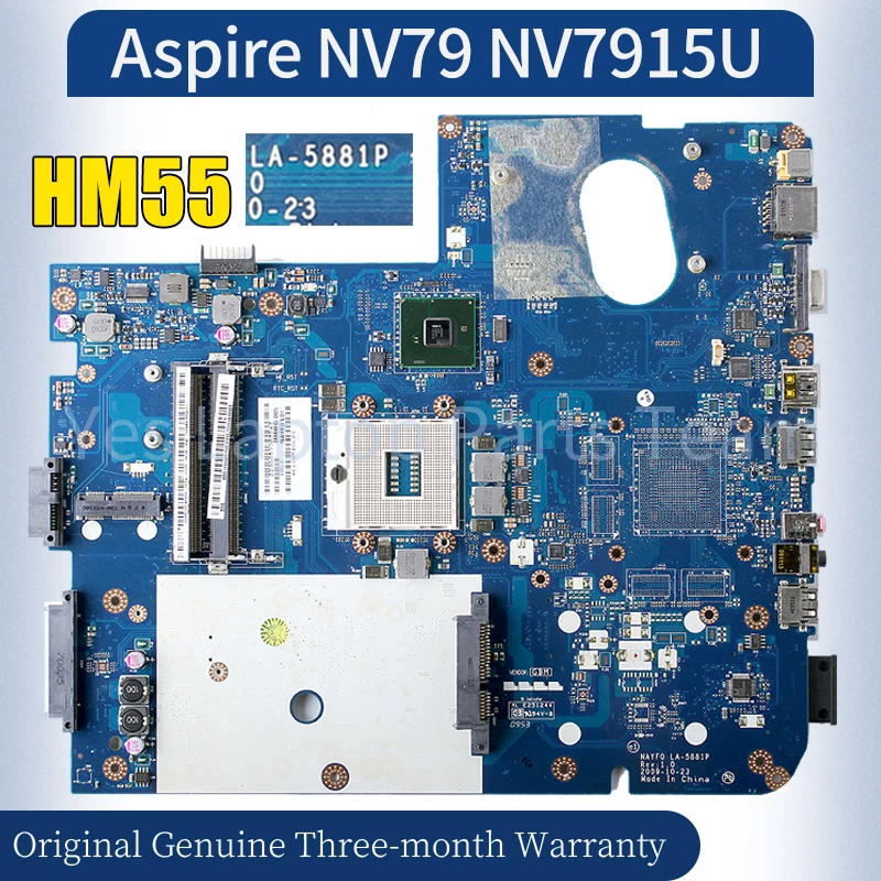 NSYF0 LA-5881P Per ACER Aspire NV79 NV7915U Scheda Madre Del Computer Portatile MBWHH02001 HM55 Scheda Madre Del Notebook Testato Al 100%